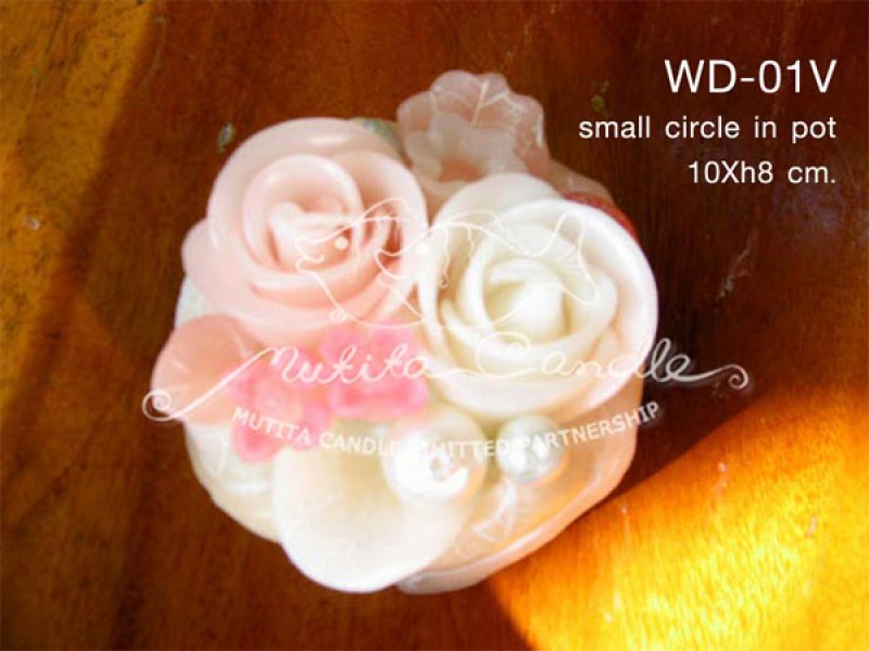 เทียนหอม เดชอุดม : WEDDING SET|Weddng Candles, best elegant Candles for wedding ceremony.
SWEET PASTEL ROSES CANDLES ARRANGTMENT FOR SPECIAL DAY|WD-01V|small circle pot 10 x h 8 cm