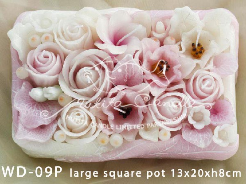 เทียนหอม เดชอุดม :  PINK WEDDING SET|Weddng Candles, best elegant Candles for wedding ceremony.
SOFT PINK FLOWER CANDLES ARRANGTMENT FOR SPECIAL DAY|WD-09P|large square pot 13 x 20 x h 8 cm
