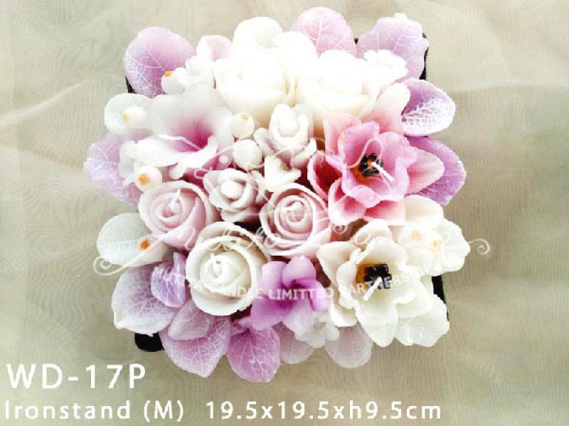 เทียนหอม เดชอุดม :  PINK WEDDING SET|Weddng Candles, best elegant Candles for wedding ceremony.
SOFT PINK FLOWER CANDLES ARRANGTMENT FOR SPECIAL DAY|WD-17P|Ironstand (M) 19.5 x 19.5 x h 9.5 cm