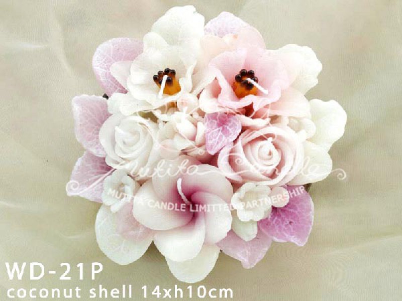 เทียนหอม เดชอุดม :  PINK WEDDING SET|Weddng Candles, best elegant Candles for wedding ceremony.
SOFT PINK FLOWER CANDLES ARRANGTMENT FOR SPECIAL DAY|WD-21P|Coconut shell 14 x h10 cm