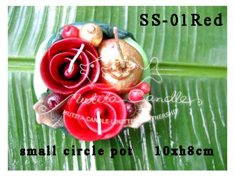 เทียนหอม เดชอุดม : CHRISTMAS COLOUR SET3|flower candles from Thailand for christmas seasoning
RICH ROSES BOUQUET WITH FRUIT AND CHRISTMAS SPICE|SS-01RED|small circle pot 10 x h 8 cm
