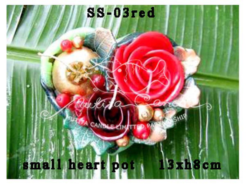 เทียนหอม เดชอุดม : CHRISTMAS COLOUR SET3|flower candles from Thailand for christmas seasoning
RICH ROSES BOUQUET WITH FRUIT AND CHRISTMAS SPICE|SS-03RED|small heart pot 13 x h 8 cm