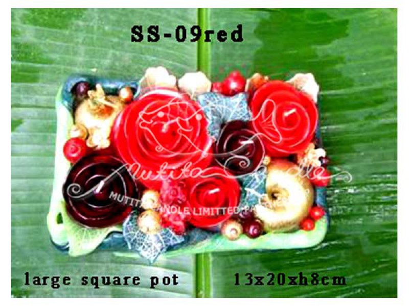เทียนหอม เดชอุดม : CHRISTMAS COLOUR SET3|flower candles from Thailand for christmas seasoning
RICH ROSES BOUQUET WITH FRUIT AND CHRISTMAS SPICE|SS-09RED|large square pot 13 x 20 x h 8 cm