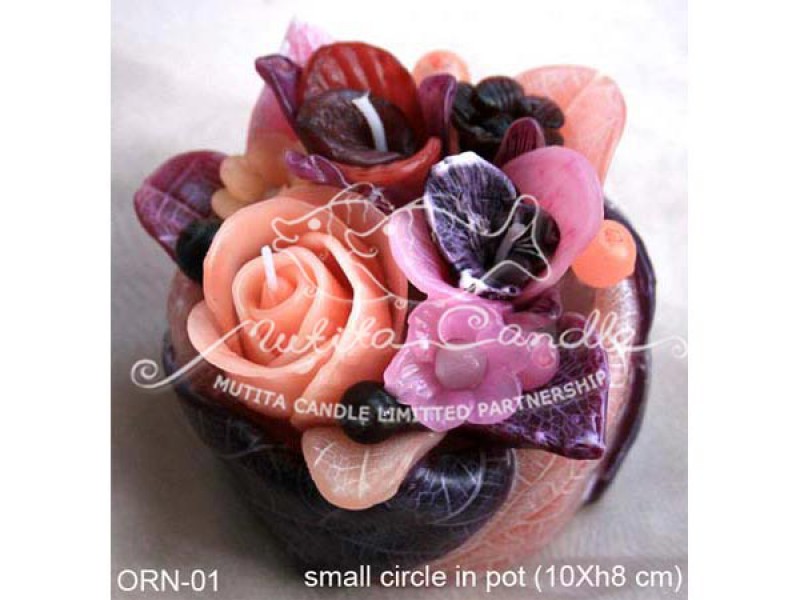 เทียนหอม เดชอุดม :  ORANGE ROSE NEW|Flower candles from Thailand for any ocassions
WILD FLOWER CANDLES IN HARZEL WOOD STYLE|ORN-01|small circle pot 10 x h 8 cm