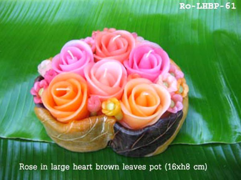 เทียนหอม เดชอุดม : CATALOGUE01|small items of flower candles from Thailand for any ocassions
FLOWER CANDLES COLLECTIONS|Ro-LHBP-21|large heart pot 16 x h8 cm