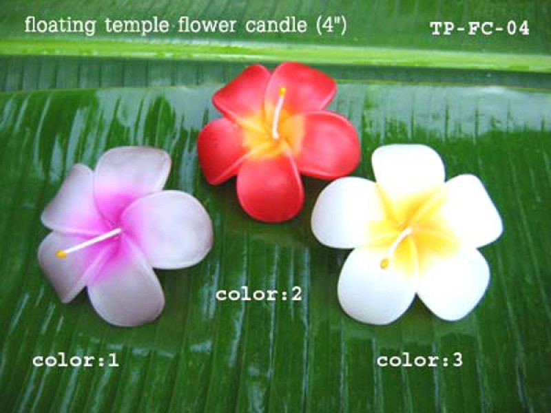 เทียนหอม เดชอุดม :  CATALOGUE03|Small floating flower candles from Thailand
FLOATING FLOWER CANDLES|TP-FC-04|4 Inch